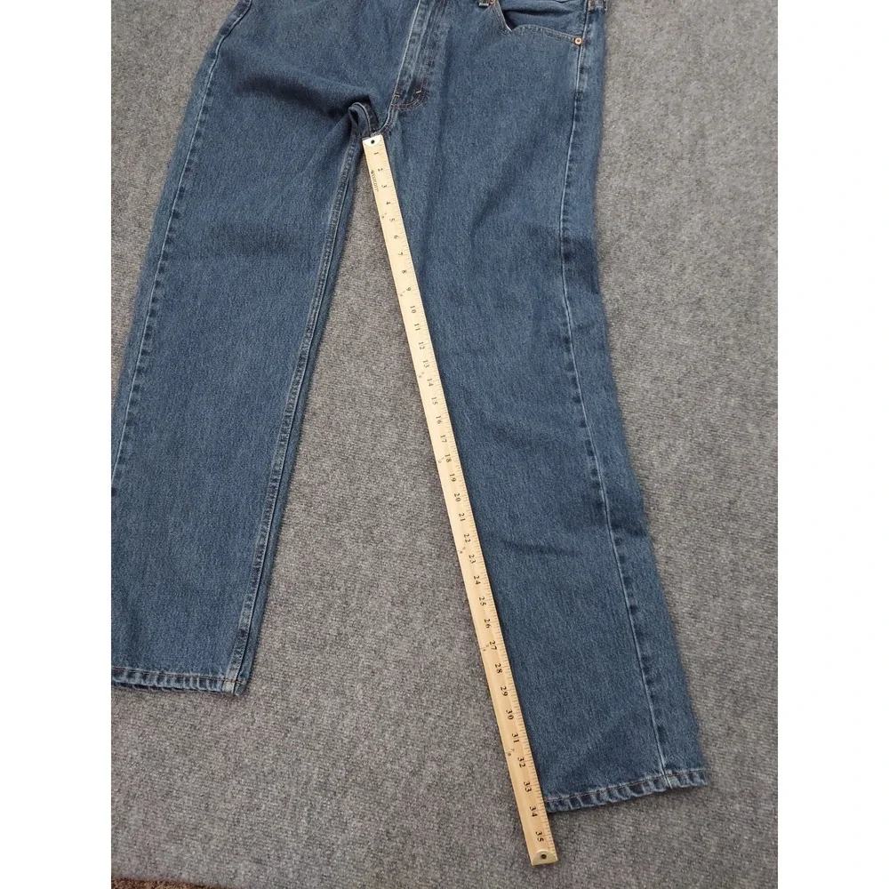 LOT of 2 LEVIS 505 Jeans Mens 38x34 Blue Black Denim Regular Fit Straight Leg